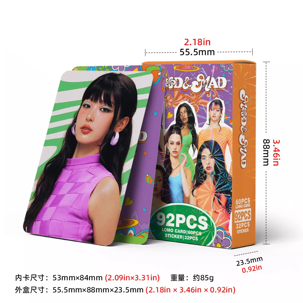 92Pcs/Set KATSEYE Idol Girl New Album MOD MAD Lomo Cards HD Photocards MANON MEGAN LARA DANIELA YOONCHAE Stickers Fans Gift