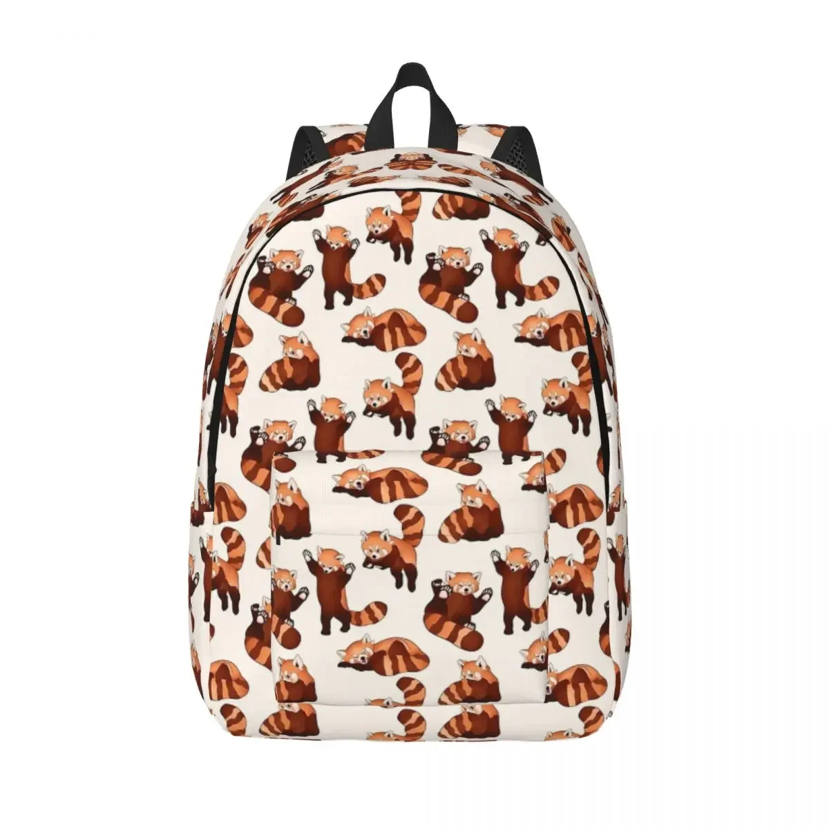 Mochila con patrón de Panda rojo, estudiante de escuela secundaria, encantadora y divertida, mochila para adolescentes, ligera