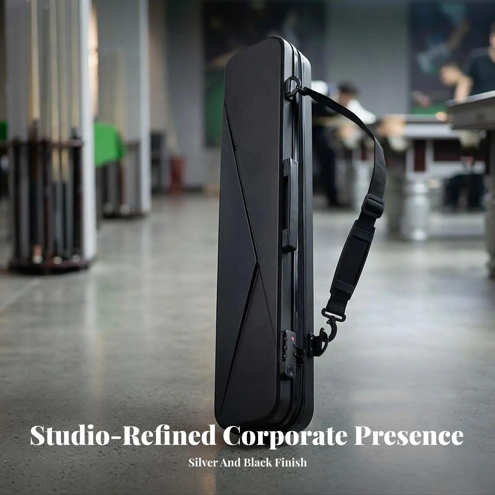 Pool Cue Case with Combination Lock Organized Interior, Lockable, Billiard Cue Case, for Travel