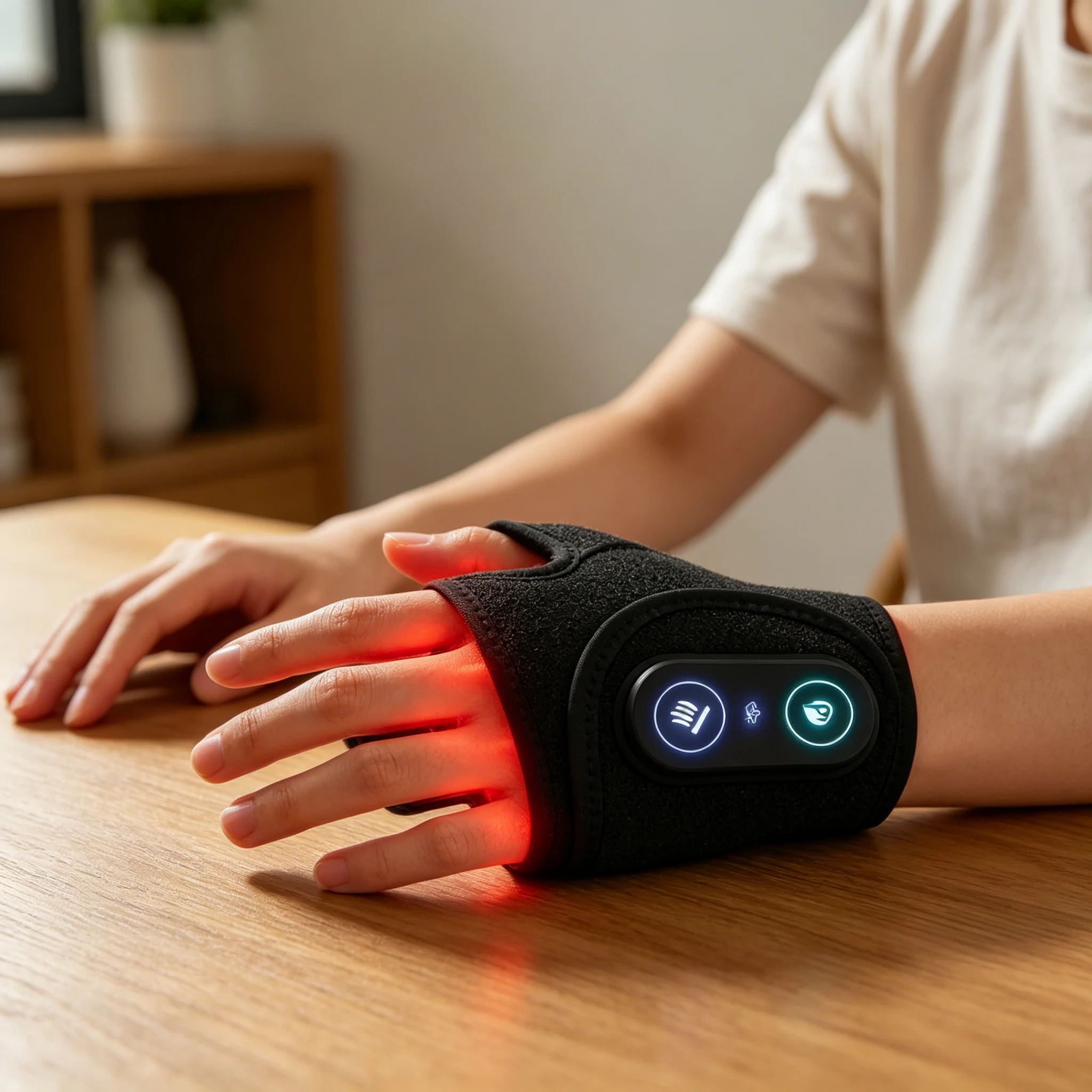 Electric Massage Wrist Pads, Multi-Speed Temperature-Sensitive Mode, Skin-Friendly and Breathable, Hot Compress Care to Relieve