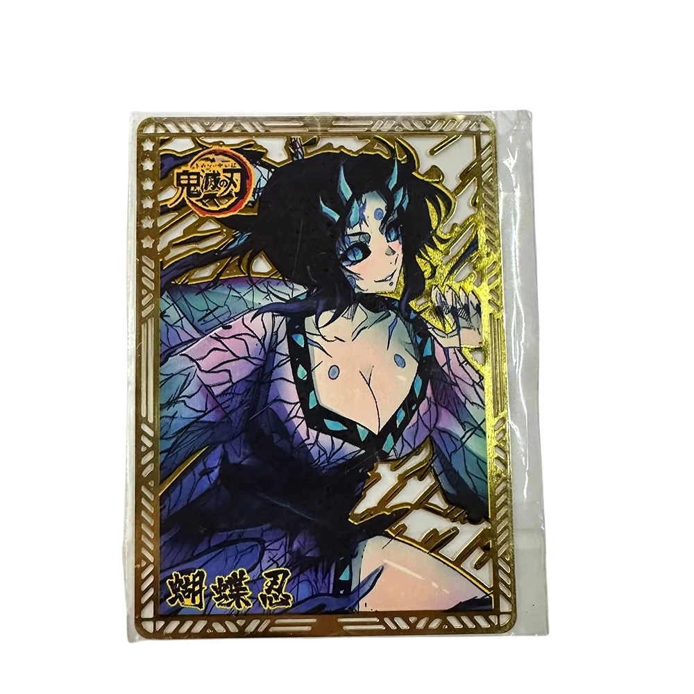 Carte à collectionner en or brillant, Kamado, Nezuko, Kochou, ShISA, Bu Oke, Roji, Mitsuri, Demon Slayer DIY, gravure ajourée, cadeau de Noël