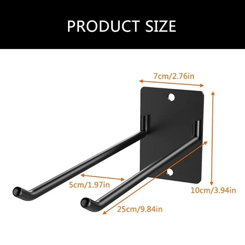 Broom Holder Wall Mount Garden Tool Storage Rack Nonslip for Garage