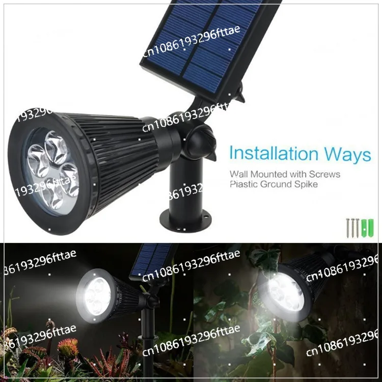 Solar Tree Lamp Outdoor Spotlight Landscape Courtyard Lawn Lamp Waterproof Garden Villa Lighting Energy Saving