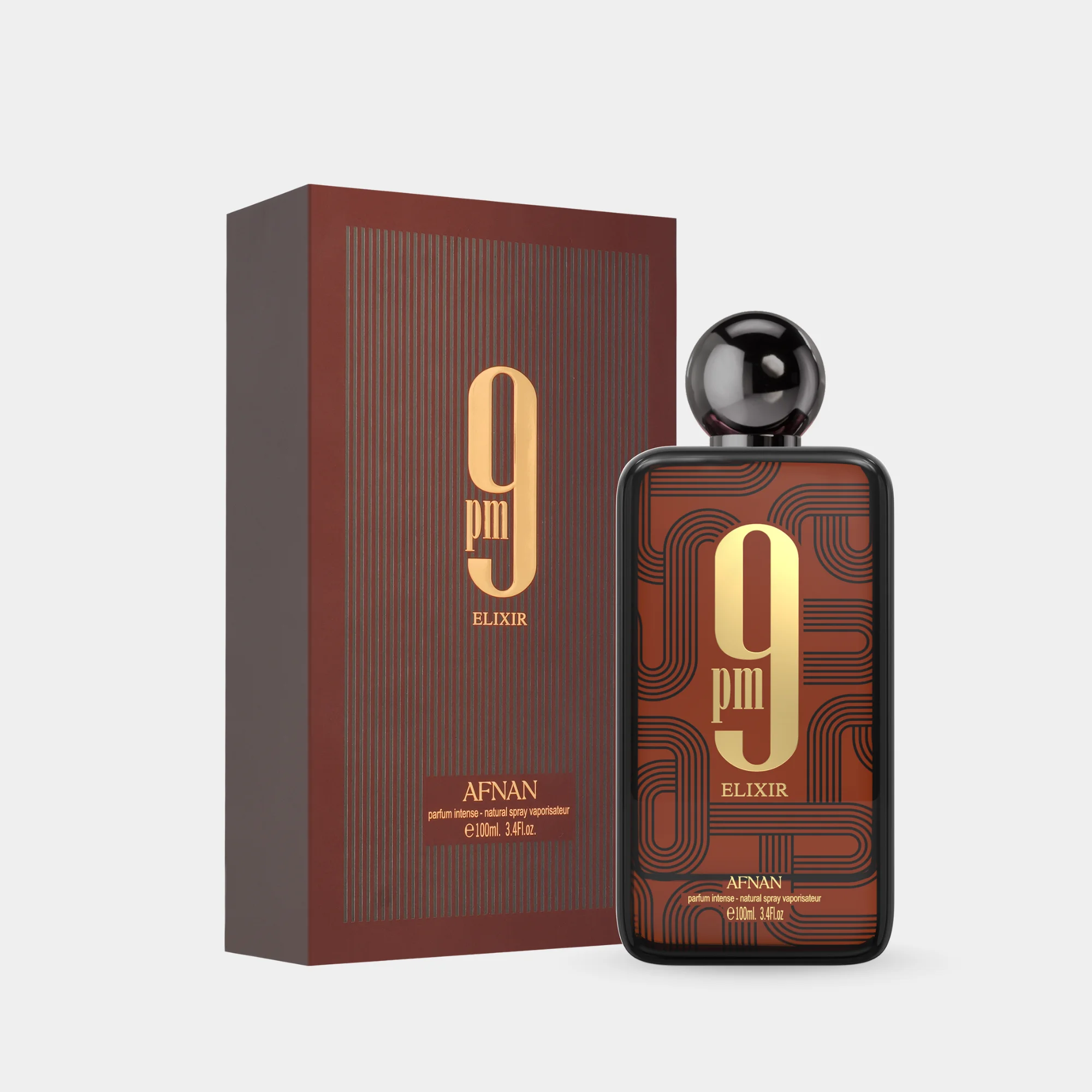 Afnan 9 PM Elixir Parfum Intenso 100 ml Unisex - Fragancia Nueva y Sellada