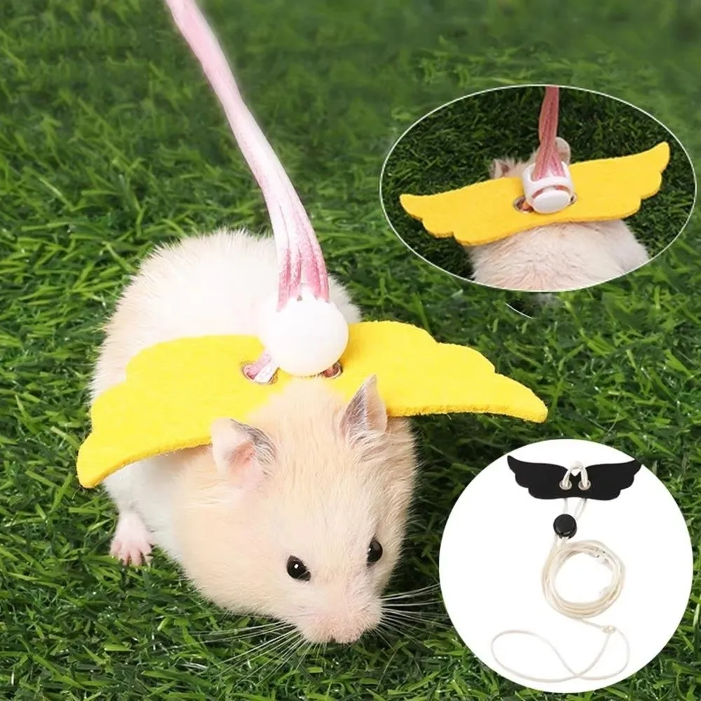 

Anti-lost Small Pet Harness Adjustable Strap Anti-bite Guinea Pig Leash Washable Safety Buckle Hamsters Harness Outdoor
