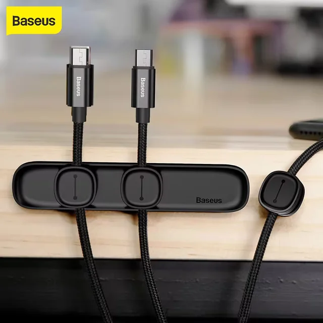 Baseus Magnetic protector Cable Clip Desktop Tidy Cable Organizer 