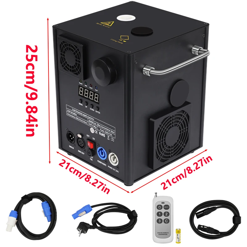 Imagem -02 - Máquina de Faísca Fria com Controle Remoto para Palco Fogo de Artifício para dj Festa Celebração de Casamento Dmx512 650w