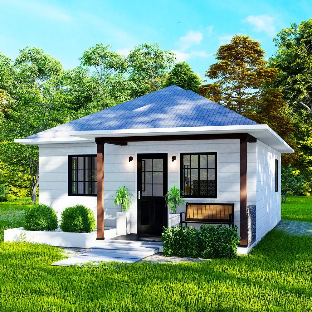 Customized Prefabricated 2 Bedroom Luxury Design Ready Made Modern Small Casas Prefab Light Steel Tiny House Modular Home Villa