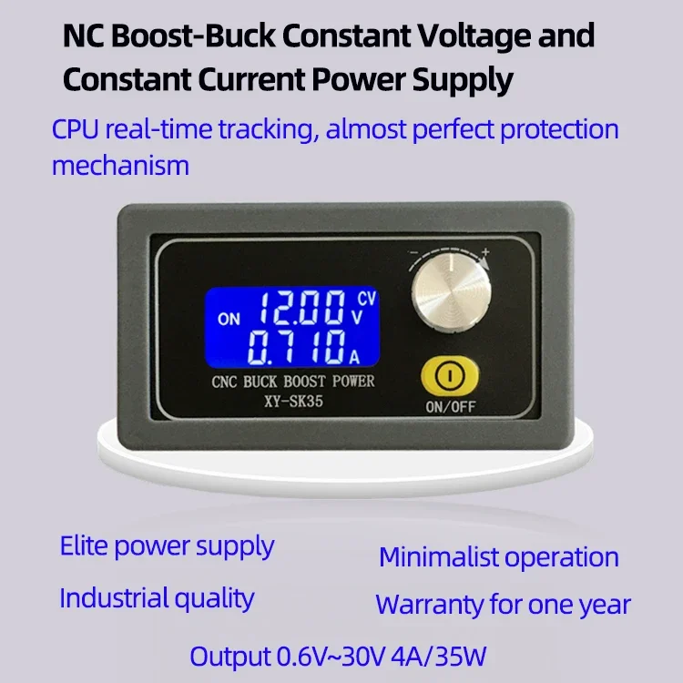 

DC DC Buck Boost Converter CC CV 0.6-30V 4A Power Module Adjustable Laboratory Regulated Power Supply Module For Arduino Board