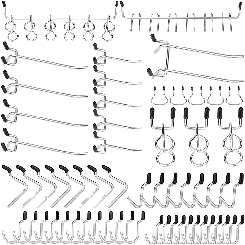 

60 различных премиальных металлических крючков для крепления крючков на месте для 1/4-дюймовой прищепки, не выпадают