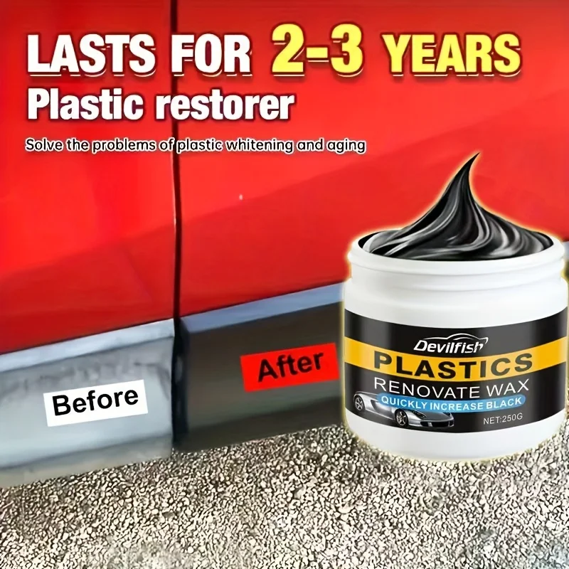 

Крем для ремонта пластиковой резины 2-в-1 — мгновенное удаление царапин, антивозрастной и восстановитель блеска для автомобиля, крыльев, бытовой техники