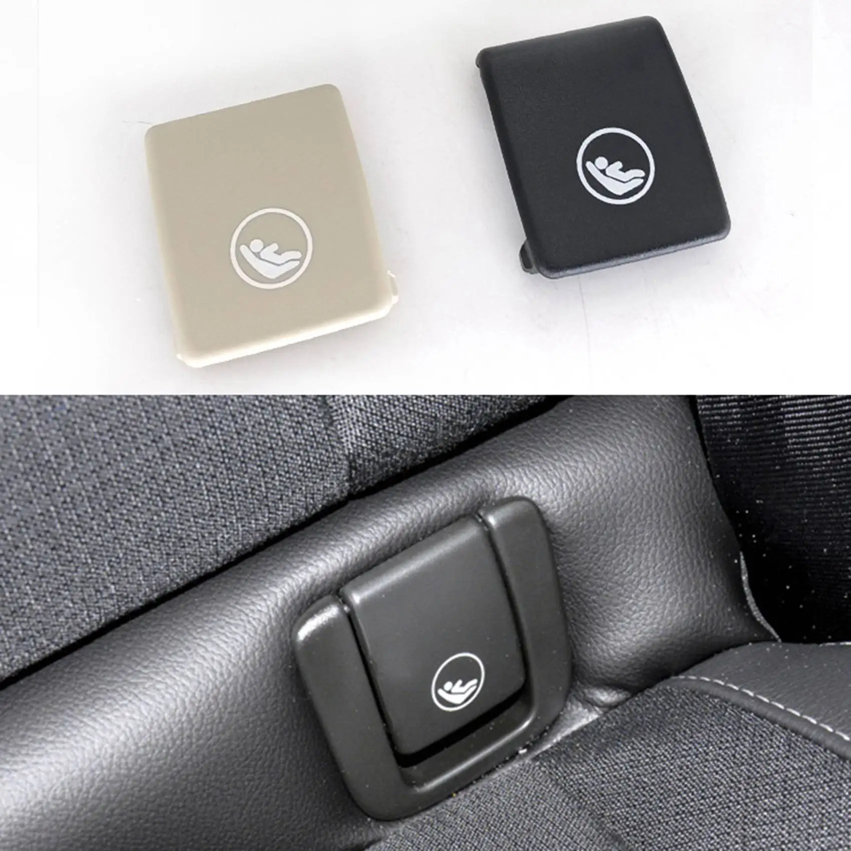 Auto Achterbank Haak Isofix Cover Kinderbeveiligingssysteem Voor V90 Xc40 Xc60 S60 S90 Auto Achterbank Haak Zwart