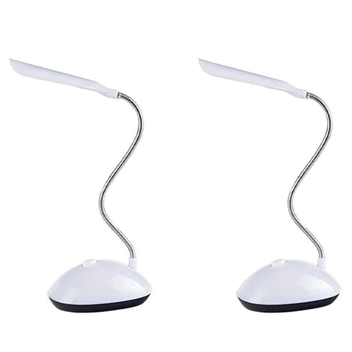 ABMO 2X Lámpara de escritorio LED de luz Protección ocular giratoria de 360 grados Luz de lectura para niños y estudiantes Lámpara de escritorio LED para el hogar, blanco