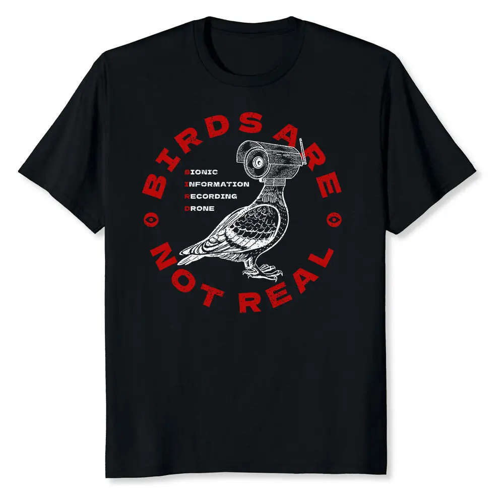 Drone Conspiracy Theory Birds Are Not Real T-Shirt Unisex T-shirts Cotton Luxury Brand Vintage Oversized