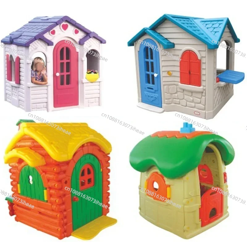 Plastic playhouse, mushroom house, doll house, children's playground, dollhouse, forest wooden house, slide, tree house