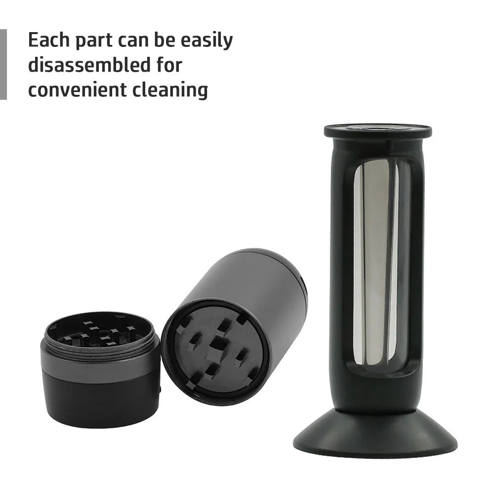 2 in1 Electric Dry Herb Grinder with Filling Tobacco Horn Tube /Cone 110mm Rolling Paper Crusher Grinders for Smoking Accessorie