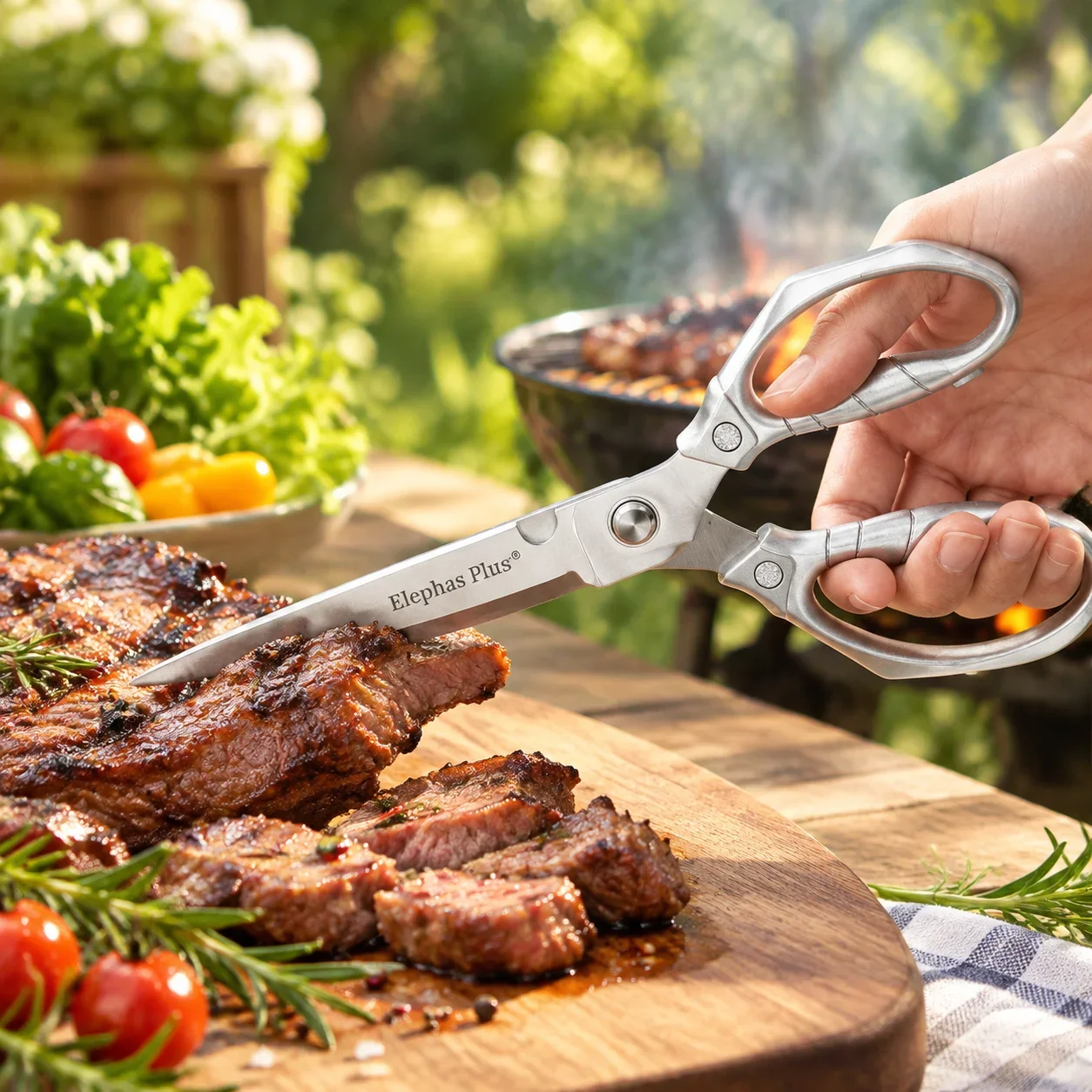 NEW Extended Kitchen Scissors Stainless Steel Chicken Bone Scissors Multi-functional BBQ Meat Cutting Scissor Knife For Kitchen