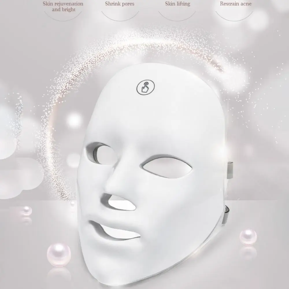 Home Use Tool 7 Colors Photon Facial LED Mask Rechargeable Portable LED Face Mask Anti-Wrinkle Wireless Beauty Mask Beauty SPA