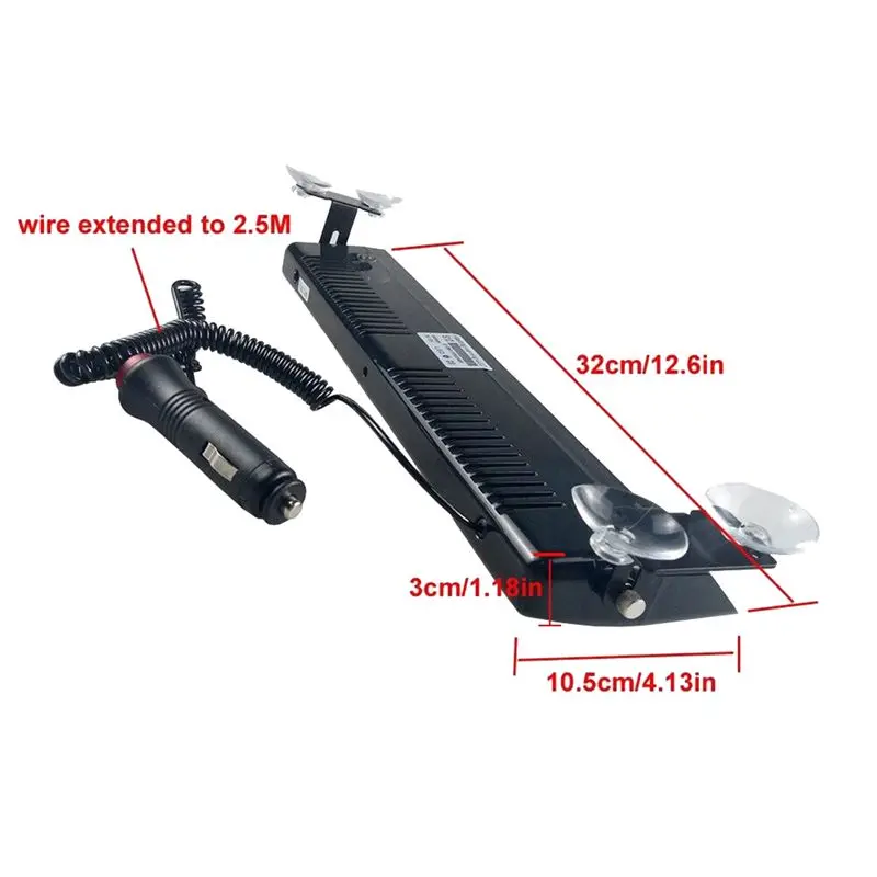

*X07A Car Suction Cup Light 12LED Front Gear Suction Cup Light Strobe Light Warning Light Car Supplies,A