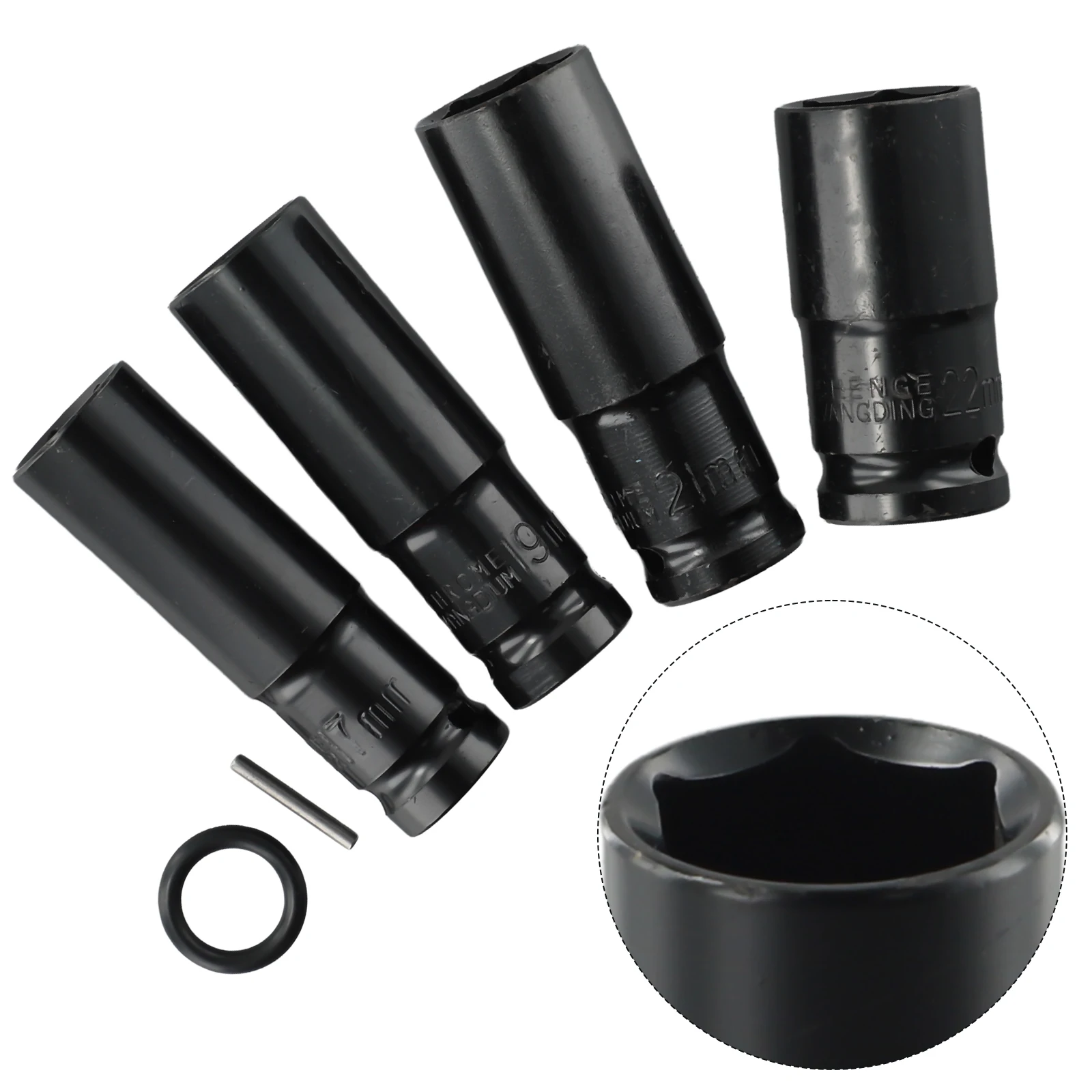 1722 مللي متر مجموعة مقابس سداسية 4 قطعة للمفتاح الكهربائي مصنوعة من الكروم الصلب الفاناديوم الصلب مناسبة لمختلف الآلات