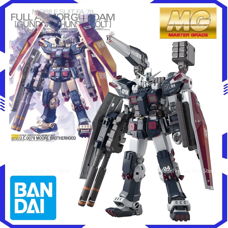 

Bandai Original Model Assembly Kit 1/100 MG-Full Armor Gundam Model Kit Anime Warrior Component Model Anime Action CharacterDoll