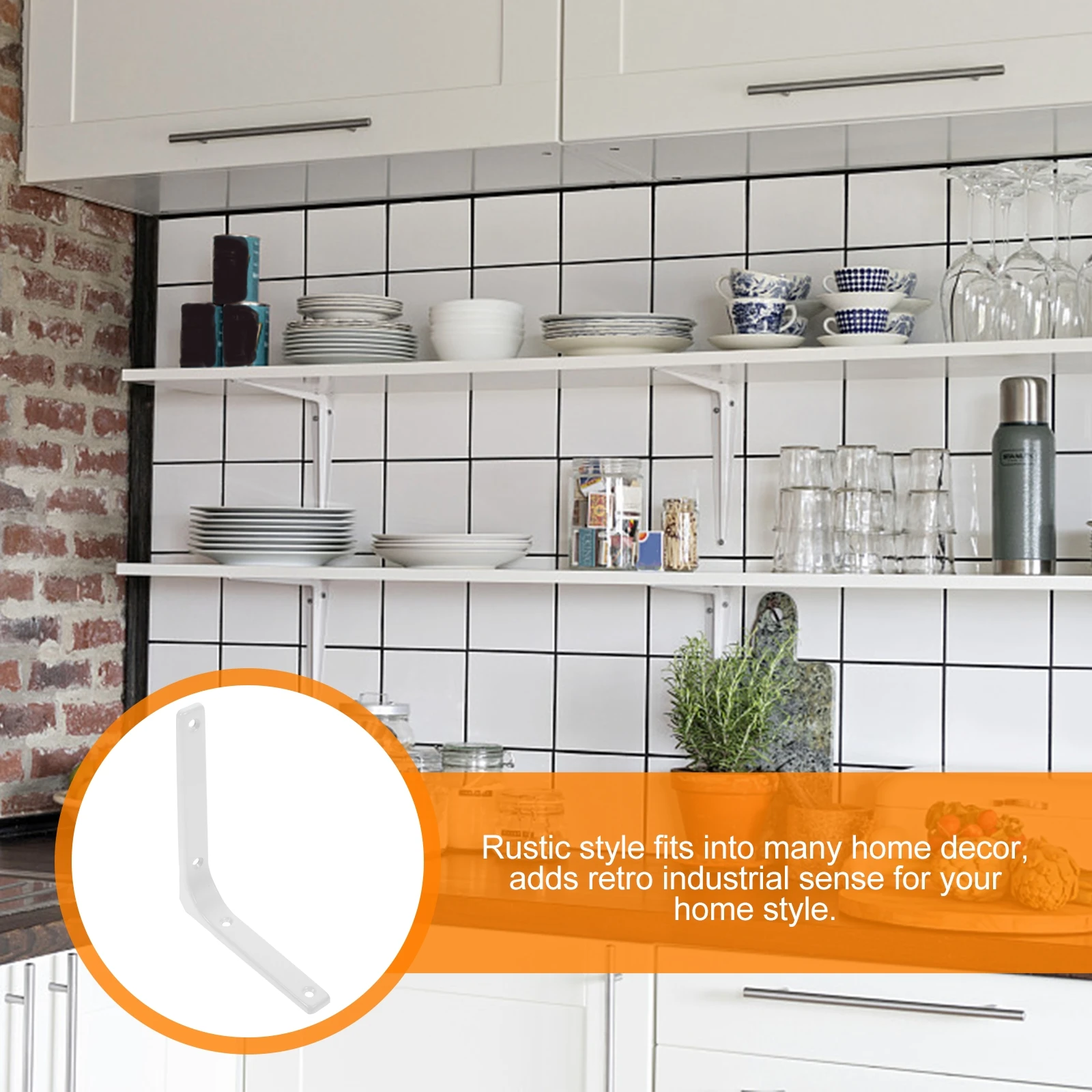 

4Pcs L Shape Brackets Wall Mounted Shelves Holder Durable Industrial Shelf Fixator Wall Shelf Support Fixing Brackets