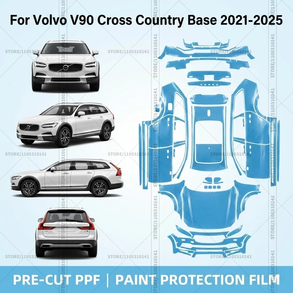 Pre-Cut Paint Protection Film PPF Transparent Car Film Professional Automotive PPF For Volvo V90 Cross Country Base 2021-2025
