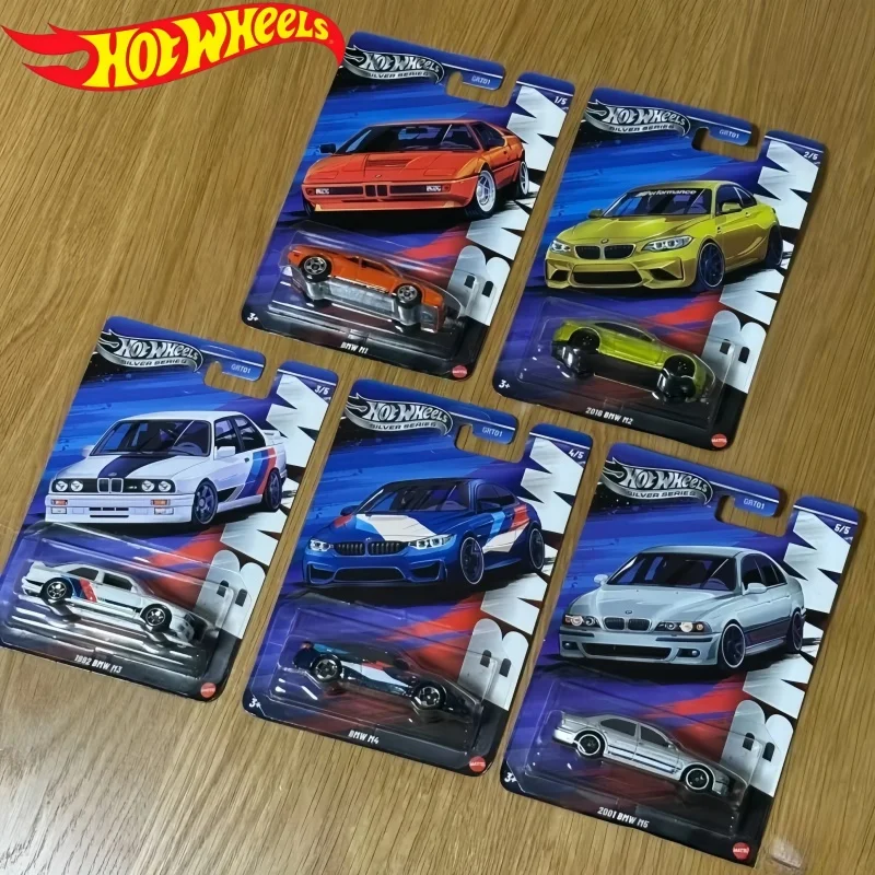

Hot Wheels New Bmw Set 2025 Silver Series M1 M2 M3 M4 M5 1:64 Scale Die-Cast Model Vehicle Cars Unopened Grt01 Boy Gifts Toys
