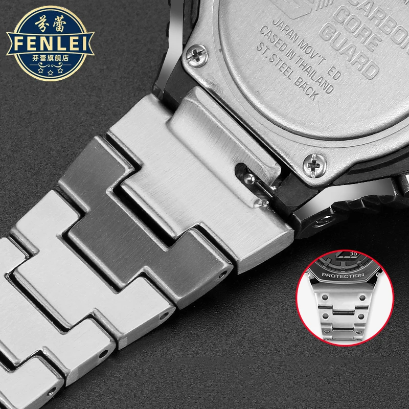 Ga2100 gm2100 armband für casio G-SHOCK bauernhaus eiche metall GA-2100 GA-2110 modifiziertes edelstahl armband 16mm männer armband