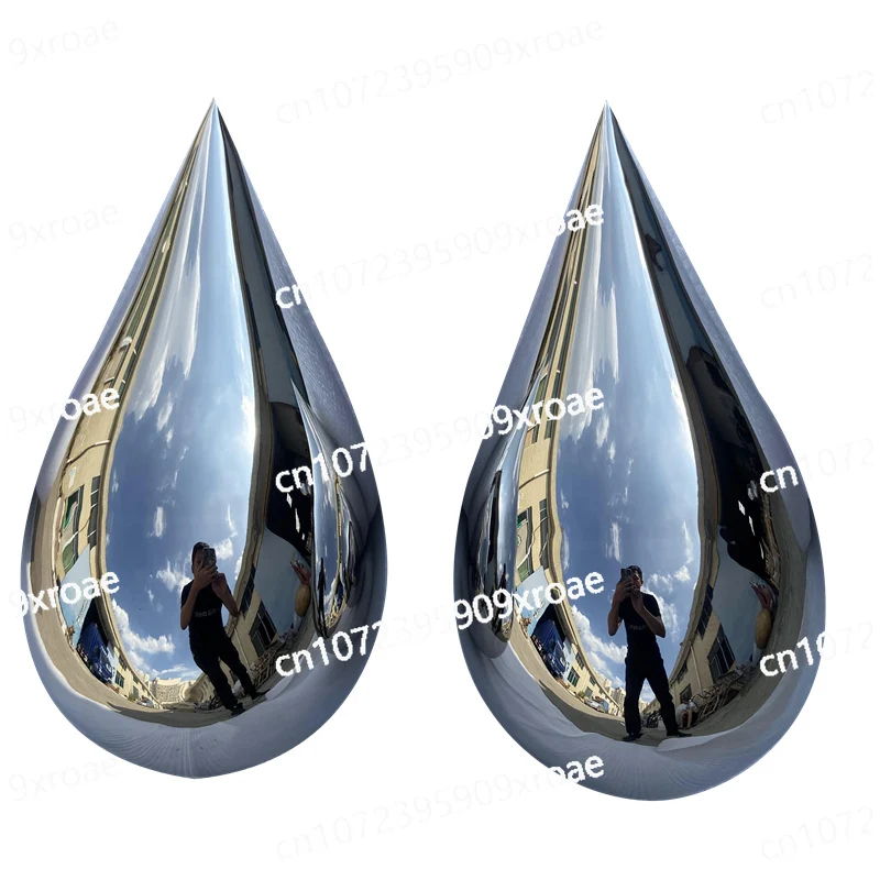 

Stainless Steel Mirror Sculpture Hotel Lobby Water Drop Water Drop Pendant Water Ripple Abstract Ceiling Decorative Artwork