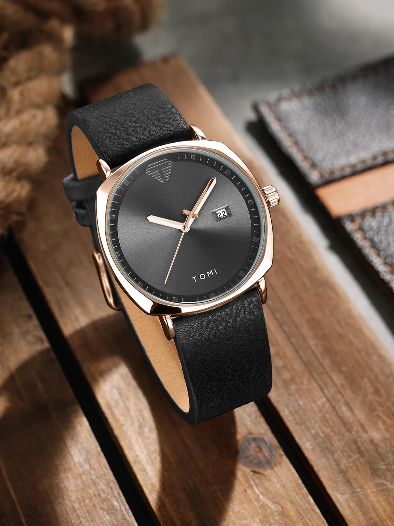TOMI Neue 2PCS Luxury Business Männer Uhr Geschenk Box Set Einfache und Casual Männer Kalender Quarzuhr Stift Reloj männer Urlaub Geschenk – Detail 20