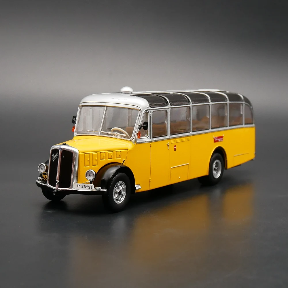 Diecast 1/43 Scale SAURER L4C 1949 Bus Simulation Metal Alloy Car Model Vintage Collection Display Gift Toy Car