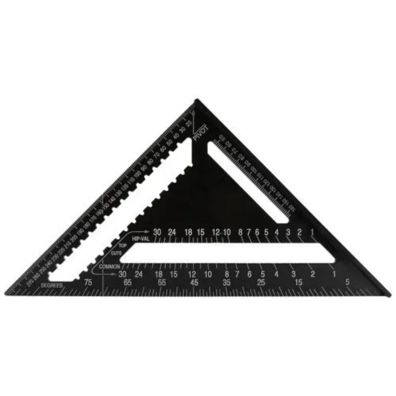 12 Metric Angle Protractor Tool Metric Square Alloy For Hand Aluminum Triangle Ruler Imperial Miter Ruler Measuring Inch