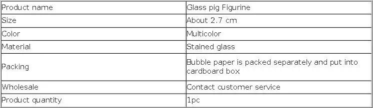 Different Styles Murano Glass Pig Mini Figurines Cute Tiny Animal Craft Ornaments Home Table Fairy Garden Room Kawaii Decoration