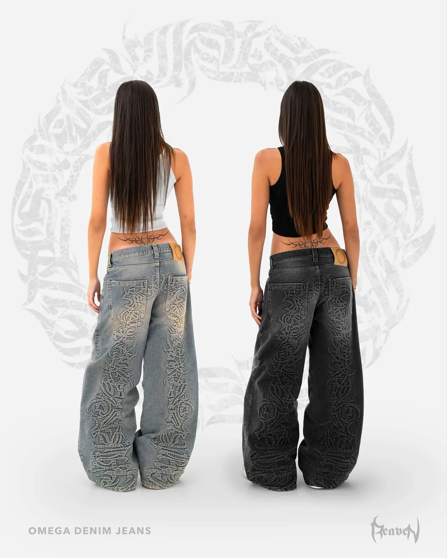 jeans Hiphop gewassen blauw Y2K retro lage taille wijde pijpen rits broek kleding herenmode geborduurde losse jeans