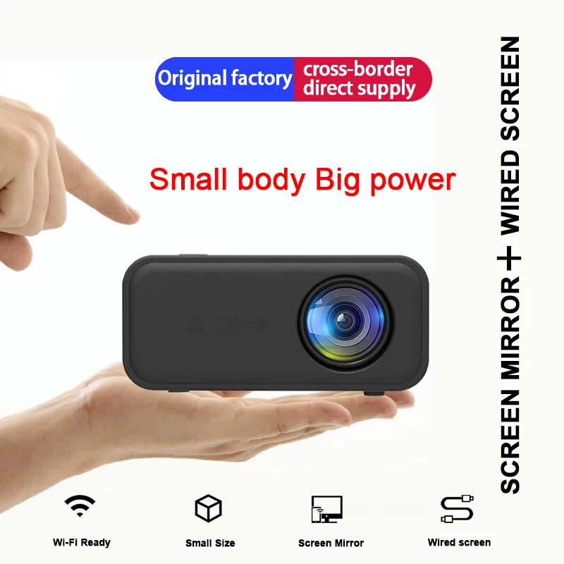 

Portable Smart Home 1080P Projector Handheld HD Mini LED Audio Video Game Projector Smart Phone Beamer Projects Accessories New