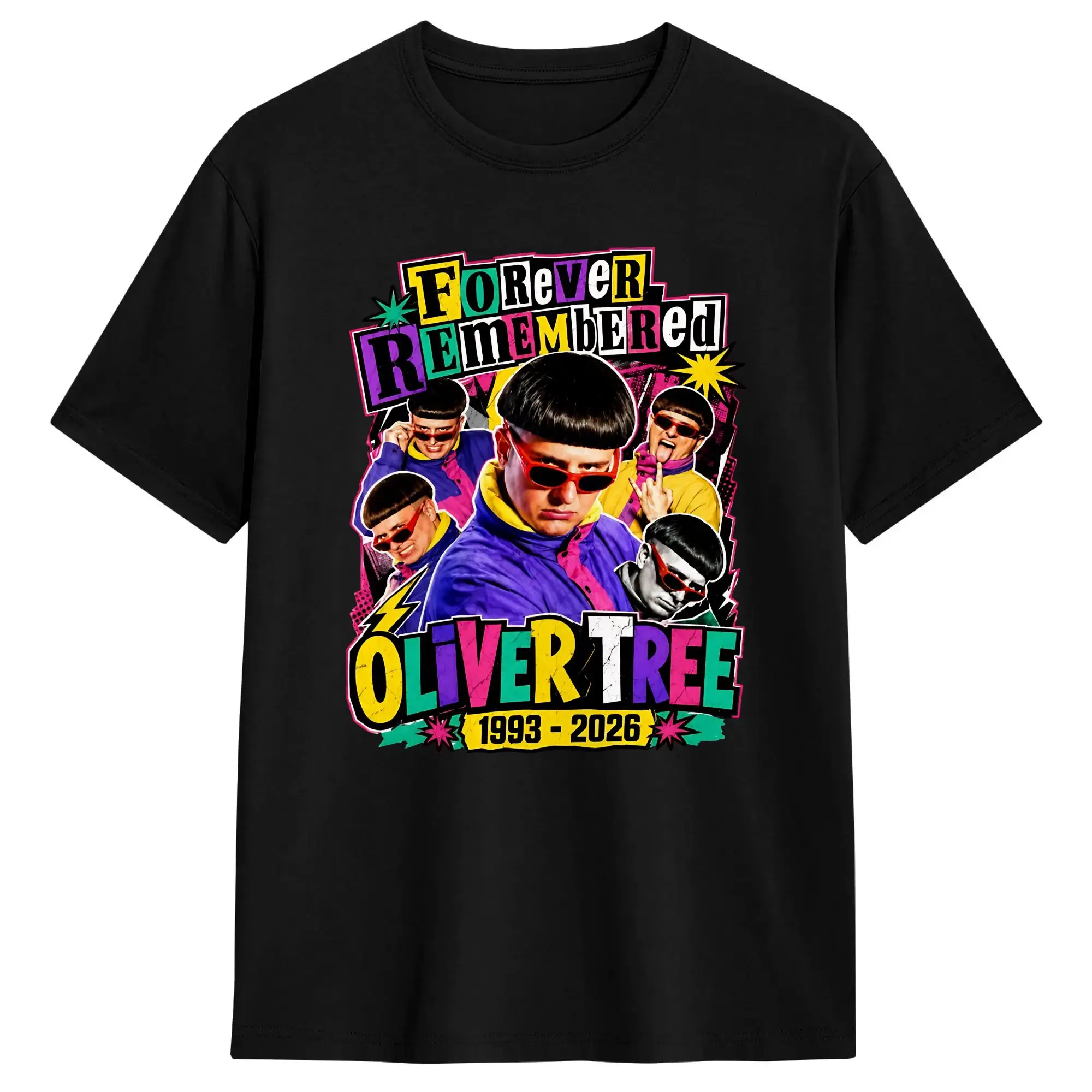 Oliver Tree Rest In Peace 1993 to 2026 Memorial Poster T-Shirt Summer Cotton T Shirts For Men Casual Tee Shirt Streetwear Tops