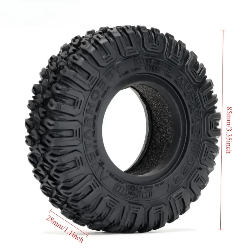 4 pz 85*28mm 1.55 "Gomma Morbida Terreno Ruota Pneumatici per RC Crawler Auto Axial AX90069 D90 TF2 Tamiya CC01 LC70 MST JIMNY
