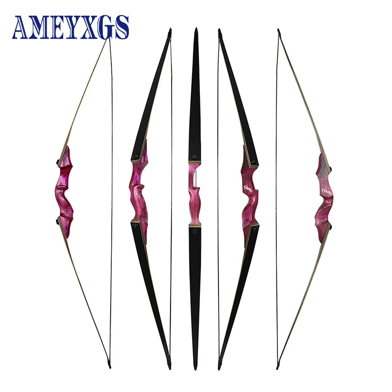 

60inch Recurve Bow 20-60lbs Right/Left Hand Traditional Takedown Bow Wooden Bows for Archery Hunting Shooting Outdoor Sport