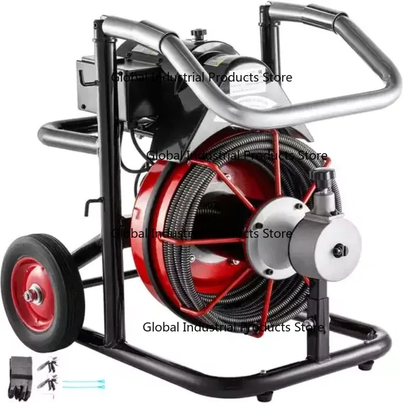 Electric Drain Cleaning Machine 75ft/100ft with Cutter 220V 1/2 Inch Or 3/8 Inch Auger Pipe Cleaner New Condition