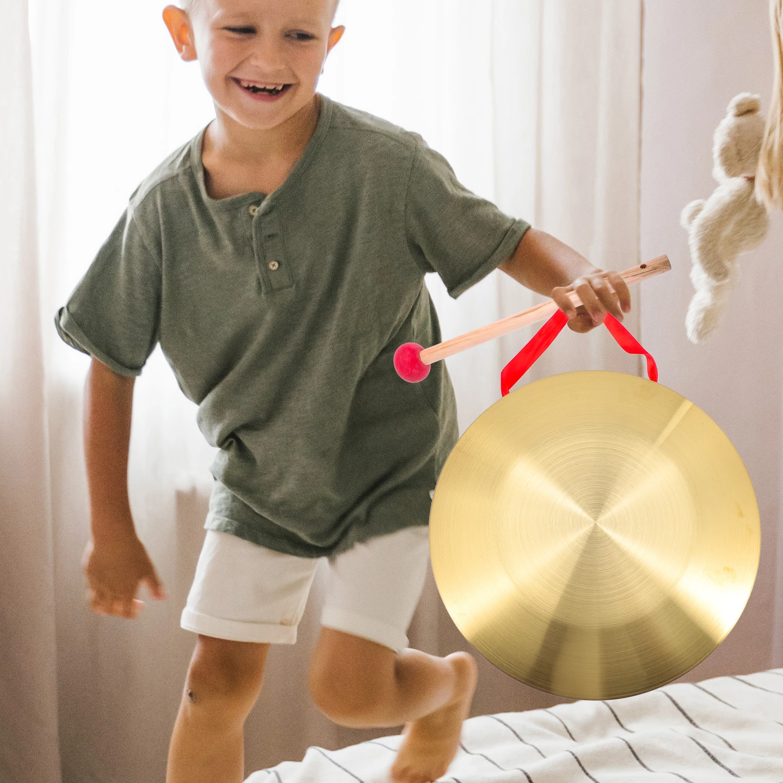 

Tonggong Flood Prevention Warning Tiger Percussion Gongs Instrument Chinese Musical Style Child