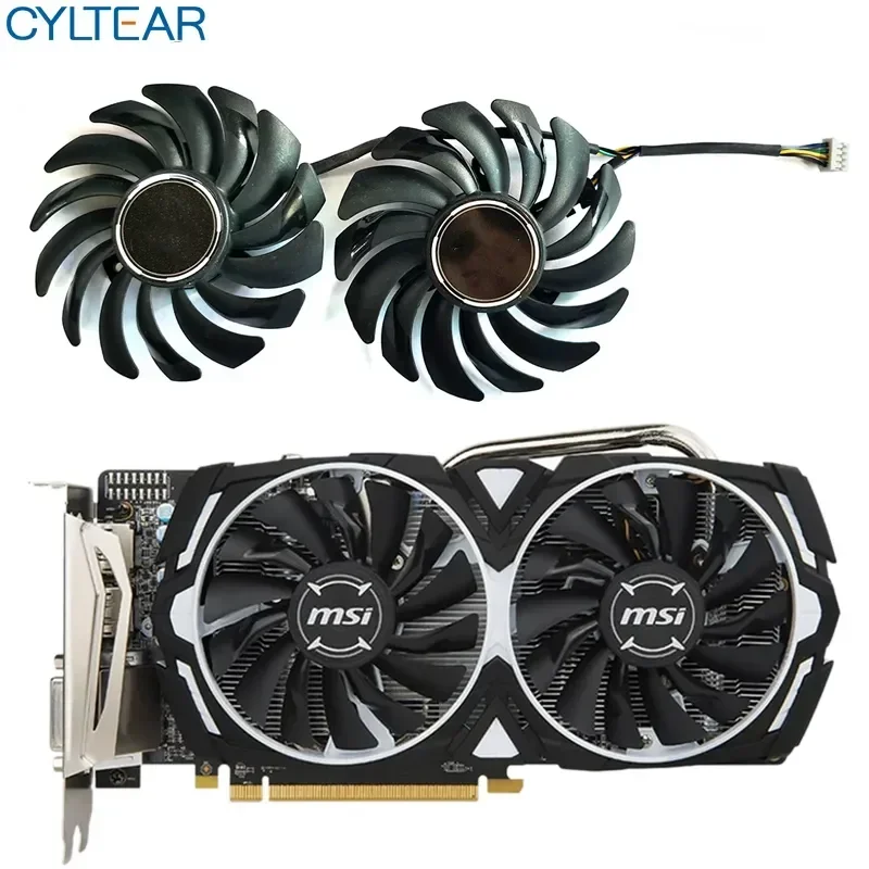 2PCS/lot PLD09210B12HH 4Pin RX580 P106-100 Mining Fan For MSI RX 470 480 570 580 ARMOR Graphics Video Card Cooling Fans
