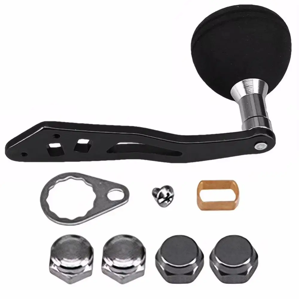 

Aluminum Alloy Fishing Reel Handle Rotatable Metal Rocker Spinning Reel Grip Arm Grip EVA Oval Baitcasting Reel Handle