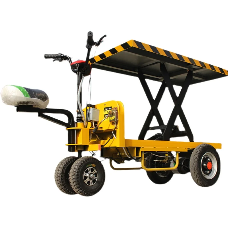 

Electric Four-Wheel Inverted Donkey Battery Truck Flatbed Lifting Platform Hydraulic Hand Truck Construction Site Warehouse OEM