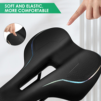 MTB Bike Saddle Comfortable Soft Memory Foam Saddle Road Bike Saddles Mountain Bike Saddles with Air Suspension Soft Gel Inserts