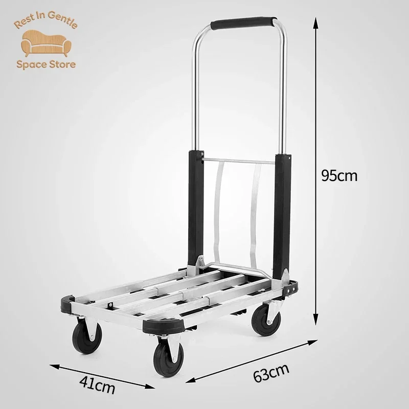 Foldable Trolley with Wheels for Mobility, 150kg Load-bearing Capacity, Multi-purpose, Multi Size Trolley