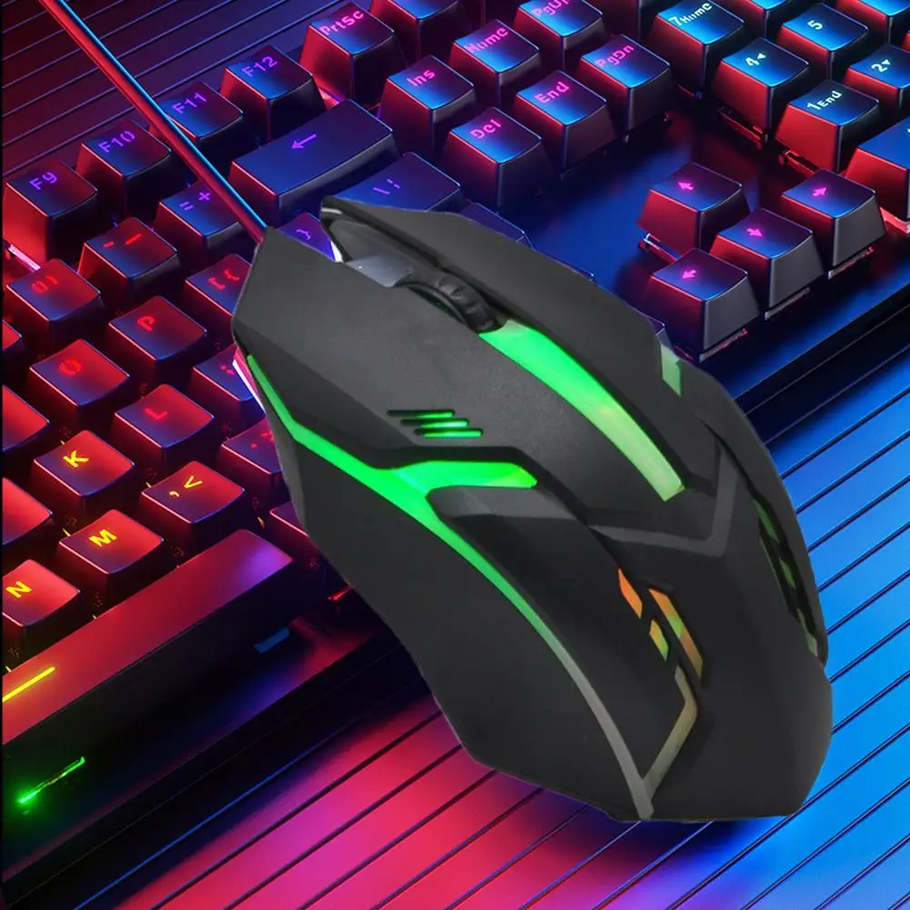 C3 Wired Mouse Ergonomic Luminous Quick Response Comfortable Grip Colorful Breathing Lamp USB Computer Gamer Mice For Desktop