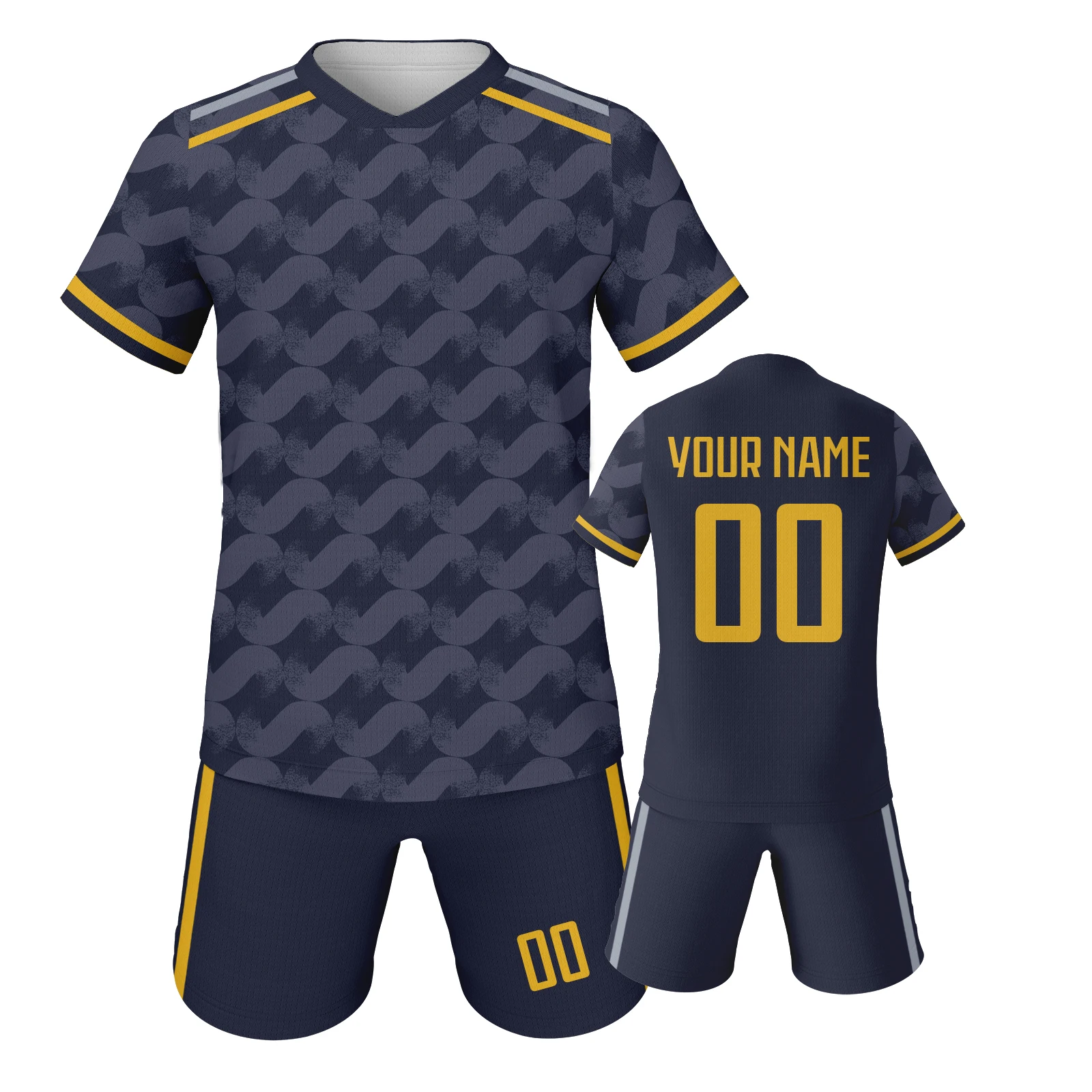 Custom Kids Soccer Jersey Set for Boys Girls Personalized Name Number Team Football Uniform with Soccer Fans 3-14 Years