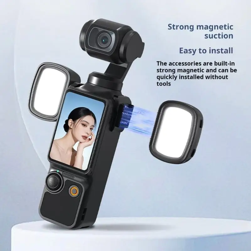 Adjustable Phone Camera Light Mounting Lighting for Pocket 3 Live Broadcasts Night Photography F19E