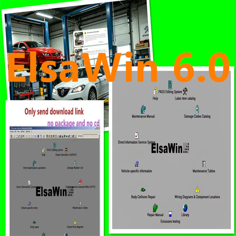 2026 Hot ElsaWin 6.0 Latest Version for V-W For A-udi For Sk-oda For S-eat auto repair software motiva Elsa Win 6.0 up to 2017